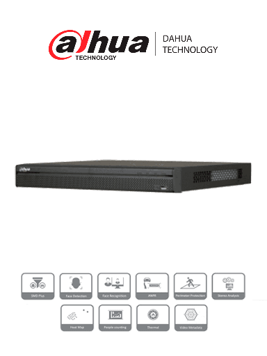 [DHT0200010] DAHUA DHI-NVR5216-8P-4KS2 - NVR de 16 Canales 4k/ H.265+/ Rendimiento de 320 Mbps/ 8 Puertos PoE/ 2 Bahías de Discos Duros/ Salida HDMI/ POS/ Dewarping/ Soporta Camaras con IA/