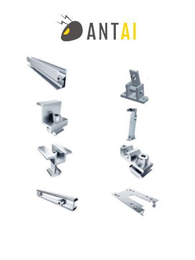 [HYX2050014] ANTAI STFLTRF - Kit para sistema solar 4 módulos con inclinación de 15º a 30º en vertical / Para 4 paneles no incluidos #SOLAR #MCI1