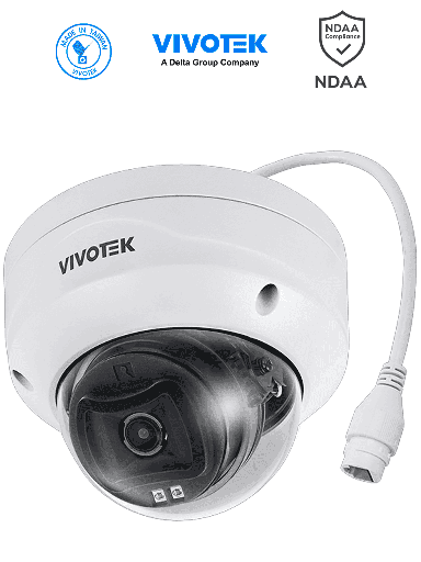 [VIV0040035] VIVOTEK FD833-HV - Camara IP Domo Vortex Premium Series, 5 Megapixeles, Smart IR 30mts , WDR Pro, Lente Fijo 2.8 mm , Advance AI, Deep Search, Protección IP66, IK10, NDAA, Almacenamiento interno 256GB