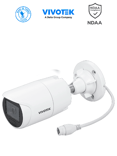 [VIV0030018] VIVOTEK IB833-HV - Camara IP Bullet Vortex Premium Series, 5 Megapixeles, IR 30mts , WDR Pro, Lente Fijo 3.6 mm , Advance AI, Deep Search, Microfono Integrado, Protección IP66, IK10, NDAA, Almacenamiento interno 256GB