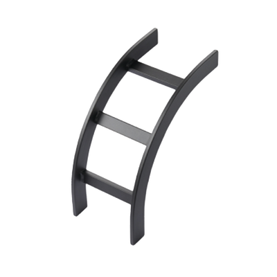 [225455] Accesorio de Escalerilla Curva Vertical (Bajada) Exterior, 12 in de Ancho, de Acero, Color Negro