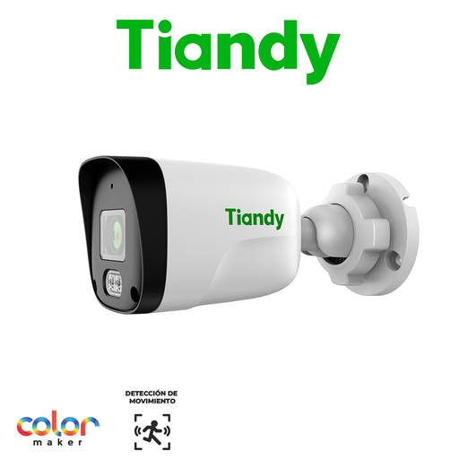[TND020003] TIANDY TC-C321N SPEC:AK/I3W/E/Y/2.8MM/V2.0 - AK 2MP COLORMAKER CAMARA BALA LENTE FIJO - 2.8MM - IR 30M - CARCASA POLICARBONATO - MICROFONO - POE.