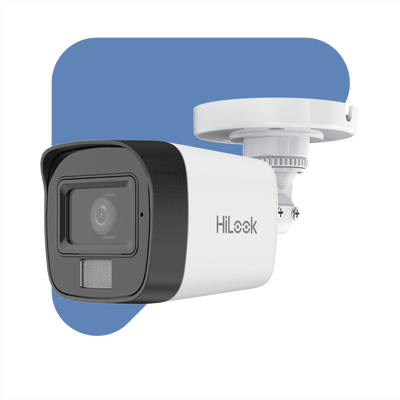 [237369] [Dual Light] Bala IP 4 Megapixel / Lente 2.8 mm / Ángulo de visión 104° / 20 mts IR + 15 mts Luz Blanca / Micrófono Integrado / ACUSENSE Lite / Exterior IP67 / H.265+ / PoE / ONVIF / dWDR
