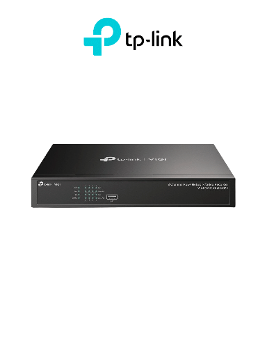 [TPL0190002] VIGI NVR1008H-8MP -  NVR de 8 canales PoE 8MP - De hasta 8 MP, capacidad de decodificación/4 canales a 2 MP, ancho de banda entrante de 80 Mbps (hasta 16 canales), 1 Interfaz SATA (hasta 10 TB), 1 puerto de 100 Mbps