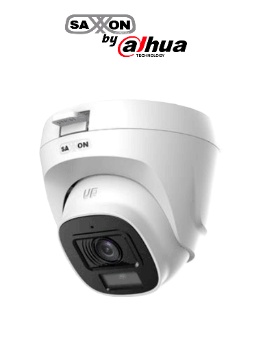 [DHT0300077] SAXXON SUA-HAC-T20P-0280B- Cámara Turret de 2 Megapíxeles/ Lente de 2.8 mm con Visión de Apertura de Hasta 100°/ Fabricada en Plastico de Alta Duración/ IR de Hasta 20m de Visualización/ Fácil Instalación