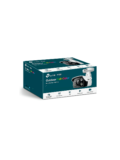 [TPL0030007] TP-LINK VIGI C340(2.8mm) Camara IP Bullet FullColor con resolución de  4MP y lente de 2.8mm. Incluye audio bidireccional para comunicación en tiempo real, ranura para microSD de hasta 256 GB para grabación local y protección IP67.