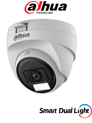[DHT0300081] DAHUA DH-HAC-T1A51N-U-IL-A- Cámara Domo 5 Megapixeles/ Lente 2.8 mm Apertura Hasta 106°/ Iluminación Dual Inteligente/ Micrófono Incorporado/ Iluminación Hasta 25Mts IR + 20Mts Luz Calida/ Plástico/ Ideal para Interior/ #LoNuevo