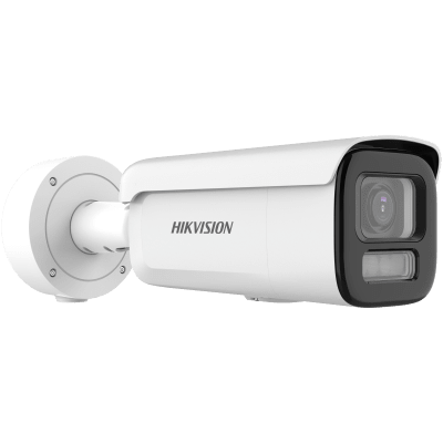 [240080] [Dual Light + ColorVu 3.0 + HikAI] Bala IP 4 Megapixel / Lente Mot. 2.8 a 12 mm / 60 mts IR + Luz Blanca / Exterior IP67 / WDR 130 dB / ACUSENSE 3.0 / Microfono Integrado / Metal / NEMA 4X / ACUSEARCH