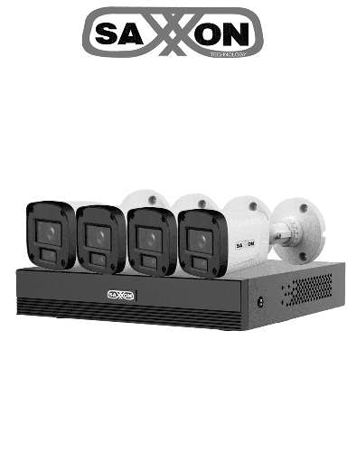 [DHT0250027] SAXXON SUA-KIT/XVR1E04-I/4-B10P-0280B - Kit de 4 Canales HDCVI/ Cámaras B10P de 1MP 720P/ Lente de 2.8mm Con Apertura de Hasta 100°/ Grabador de 4 Canales con Detección de Movimiento Inteligente/ Entradas y Salidas de Audio/ #LoNuevo #SAXI