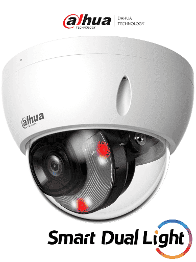 [DHT0040167] DAHUA IPC-HDBW2449E-S-IL- Camara IP  domo 4 megapíxeles/ 2.8mm/ 101°/ Dual light 30  metros/ WizSense/ Protección Perimetral/ SMD Plus/ Ranura para Micro SD/ PoE/ IP67/ IK10