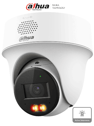 [DHT0040162] DAHUA IPC-PT1239H-PV-0280B - Cámara PT IP domo de 2 Megapixeles / Lente de 2.8 mm/ 30 Metros de Iluminación Dual Inteligente/ Audio dos vías/ Detección de humanos y vehículos/ Protección Perimetral/ Disuasión activa/ PoE/ IP66/#LoNuevo