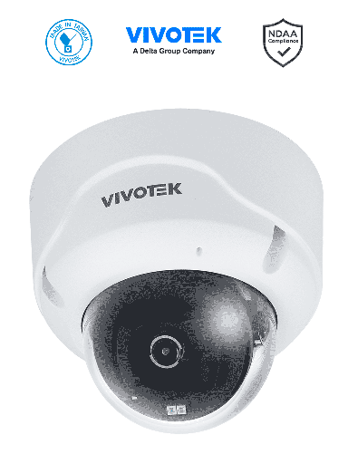 [VIV0040037] VIVOTEK FD9389-EHV-V3 - Cámara IP domo exterior 5 Megapixeles, IR 40mts, Real Sight Engine IA, WDR Pro, Micrófono Integrado, Lente fijo 2.8 mm, Protección IP66, IK10, NEMA4X, Ciberseguridad Trend Micro, IA Deep Search, IA Smart VCA, DI/DO, NDAA