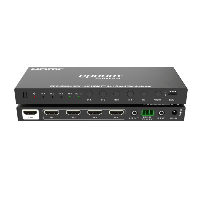 [232689] Multivisor HDMI 4x1 | 4K@30Hz | Vista Cuádruple | Cambio Automático/Manual | Control IR 