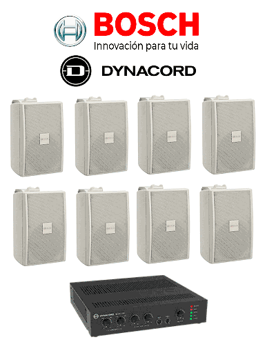 [RBM1390037] BOSCH M_KITU2408UC30W - Kit de Audio / Amplificador 240W / 8 Bocinas 30W Blancas