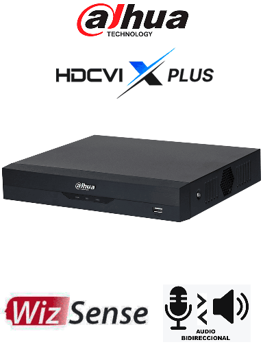 [DHT0350038] DAHUA DH-XVR5104HS-I3/T - DVR de 5MP Lite con WizSense/ HDCVI X PLUS/ Soporta 4 canales + 2 IP o hasta 6 canales IP/  Audio Bidireccional en los 4 Canales/  Reconocimiento facial y protección perimetral en 1 canal/ incluye SDM Plus, codificación H.265+