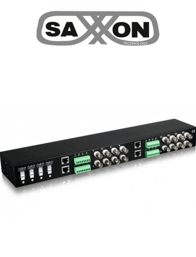 [SXN0410012] SAXXON VBMC-01 - Transceptor pasivo de 16 canales, soporta resolución hasta 4K a 150m, HDCVI/TVI/AHD/CVBS, 720p a 350m, 1080p a 200m, 4MP a 200m